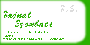 hajnal szombati business card